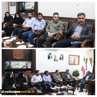دیدار رئیس دانشگاه آقای دکتر عبدالله پور به همراه جمعی از همکارن مرکز با فرماندار  آقای مهندس رضایی