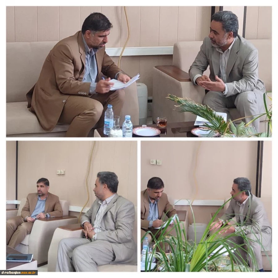 دیدار  ریاست دانشگاه و همکاران مرکز ، با رئیس محترم دادگستری رفسنجان آقای رمضانی  2